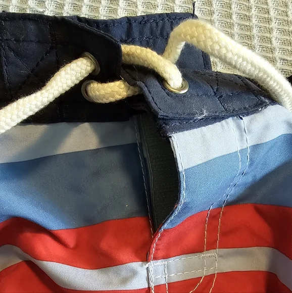 Polo Ralph Lauren Swim Trunks Lined Blues & Red Pockets Little Boy's Size 4/4T